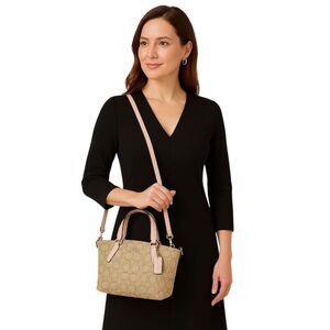 Coach BAG Mini Kelsey Satchel Signature Jacquard Crossbody Shoulder WOMEN'S